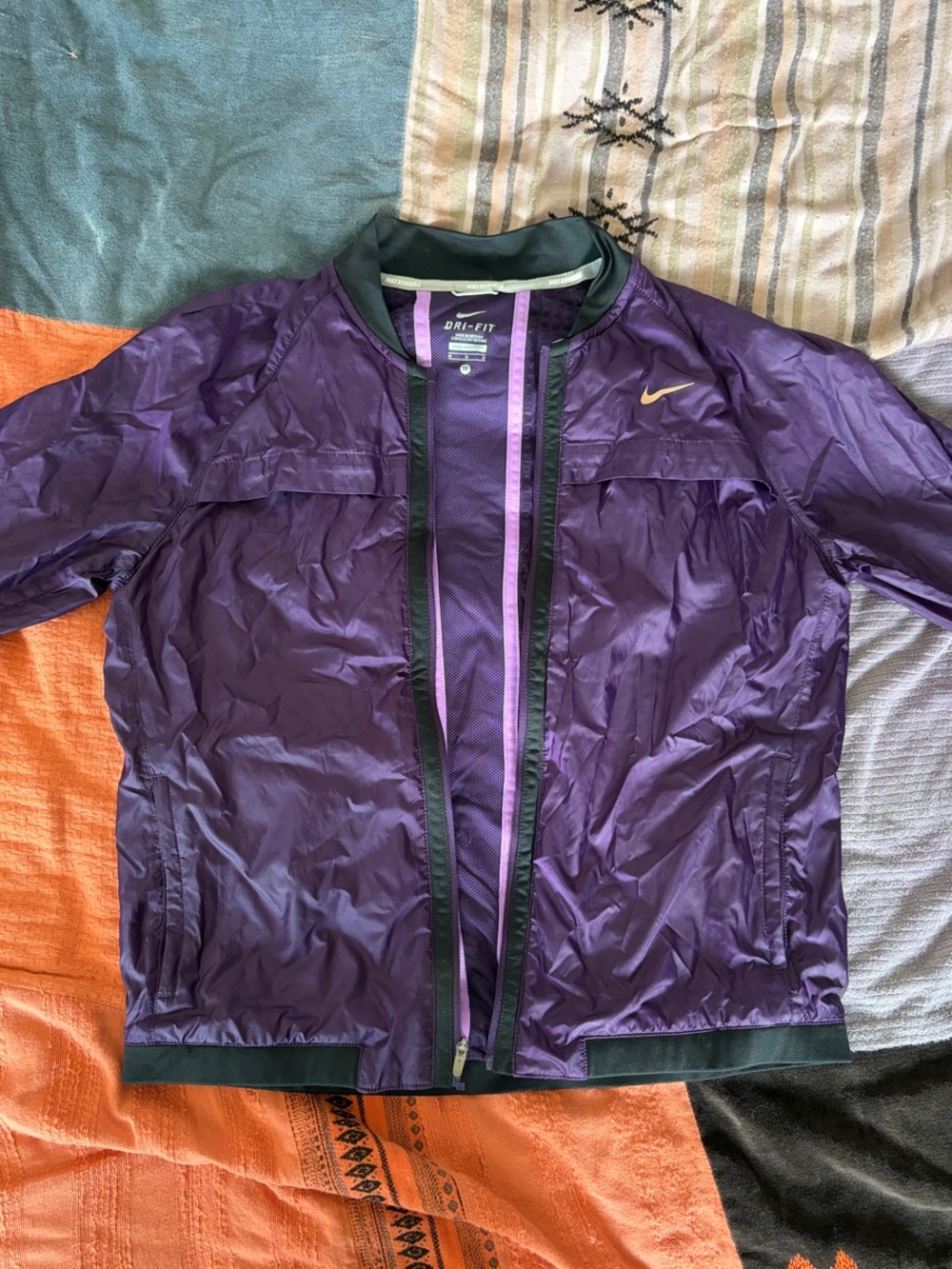 Vintage Nike running Purple and Black Women's Athletic Jacket